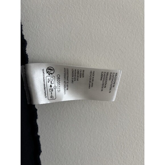 Anthropologie Pilcro Button Front Denim Mini Skirt 8 Medium Black Blue Pockets - Picture 4 of 6